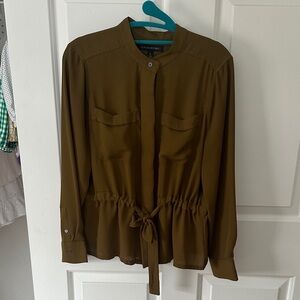 Banana Republic Brown Button-Up Blouse